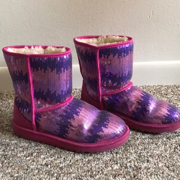 pink sequin ugg boots